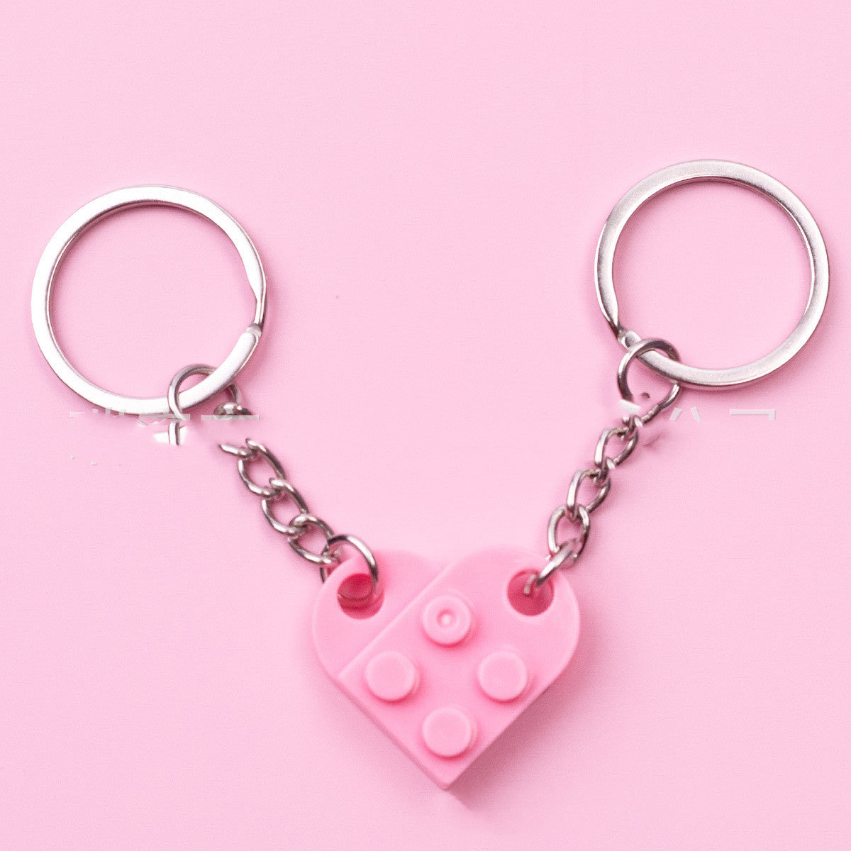 Split Heart Block Keychain - Couples Valentine Gift