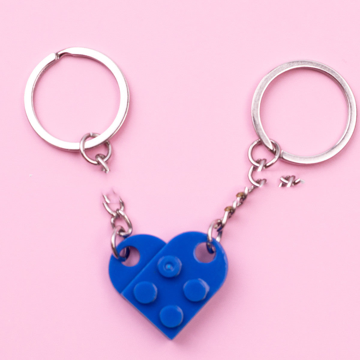 Split Heart Block Keychain - Couples Valentine Gift