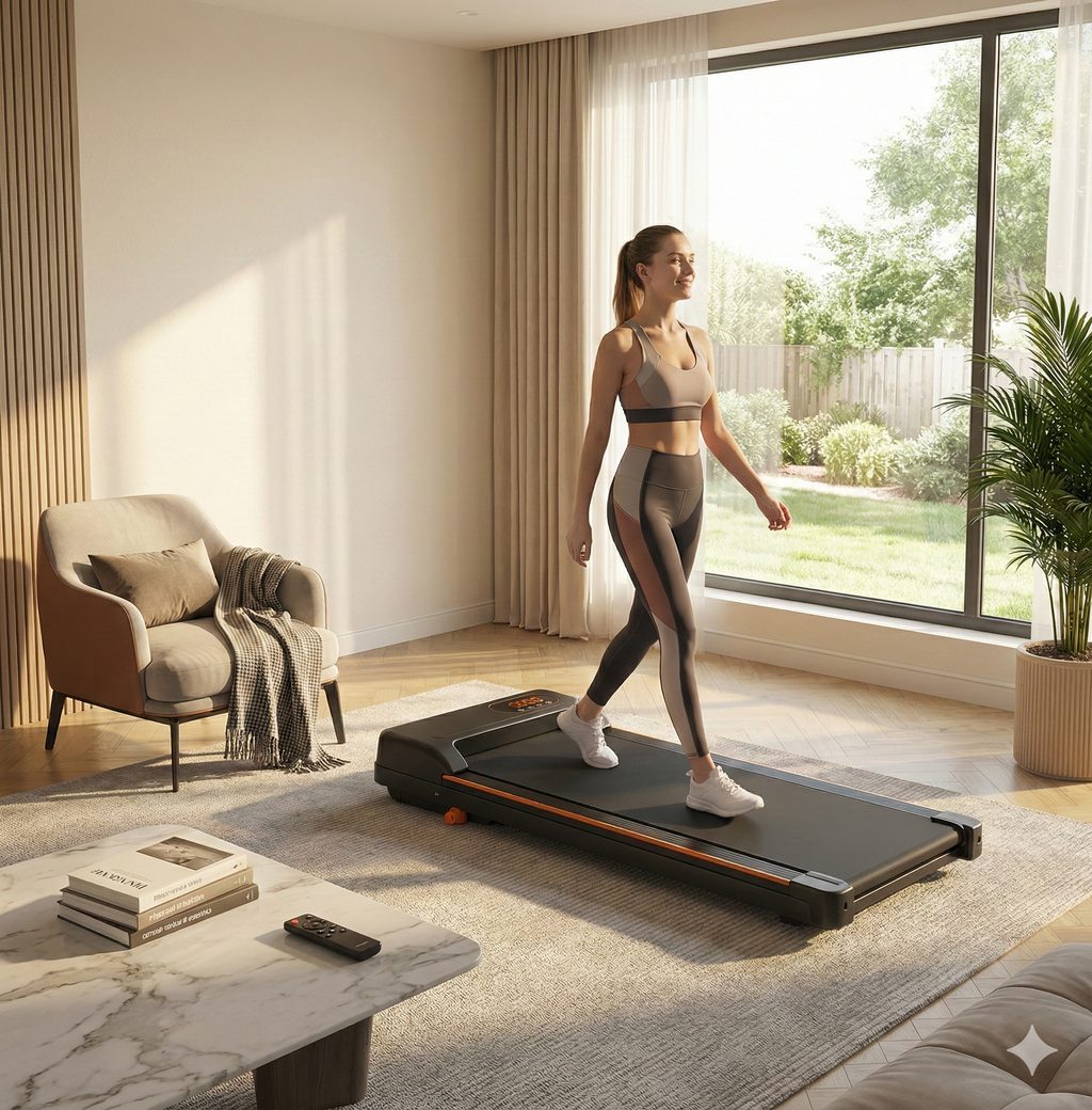 2-in-1 Folding Walking Pad Treadmill with Incline & Remote