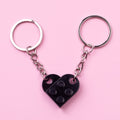 Split Heart Block Keychain - Couples Valentine Gift