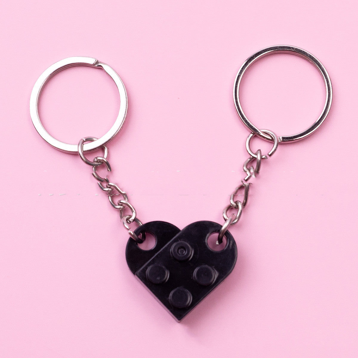 Split Heart Block Keychain - Couples Valentine Gift