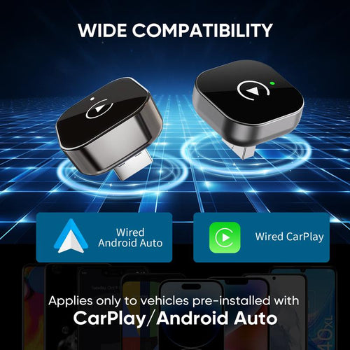 2-in-1 Wireless CarPlay & Android Auto Adapter - 2026 Upgrade | Fast Connect & Plug-and-Play