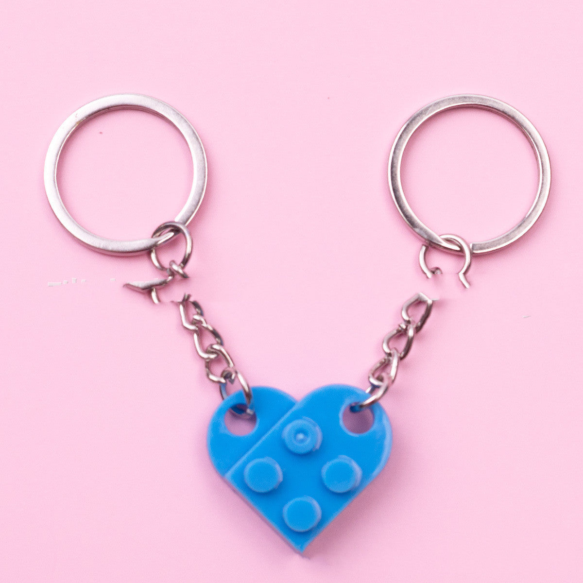 Split Heart Block Keychain - Couples Valentine Gift