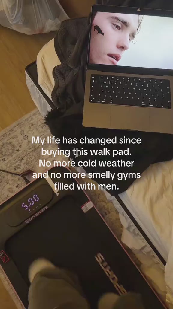 2-in-1 Folding Walking Pad Treadmill with Incline & Remote