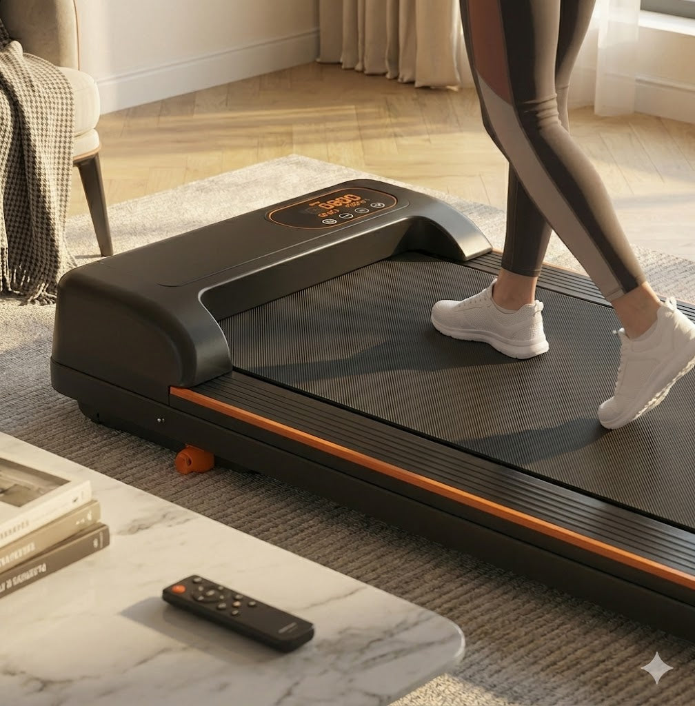 2-in-1 Folding Walking Pad Treadmill with Incline & Remote