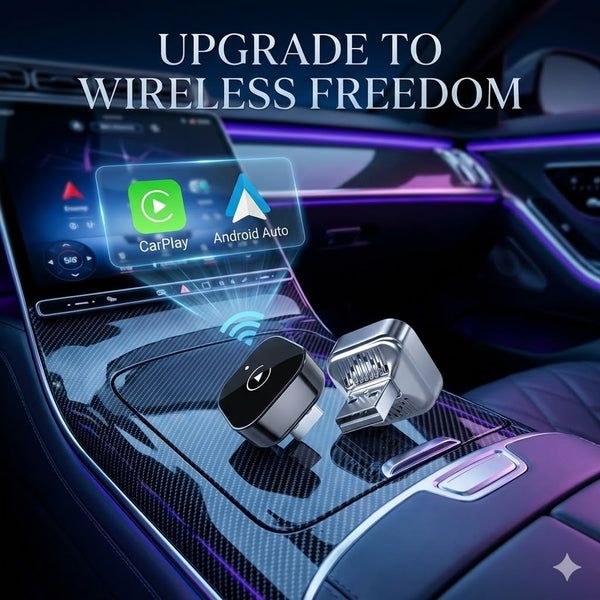 2-in-1 Wireless CarPlay & Android Auto Adapter - 2026 Upgrade | Fast Connect & Plug-and-Play